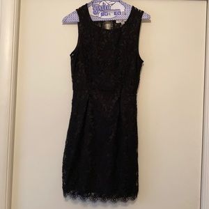 Black Lace Mini Dress- L